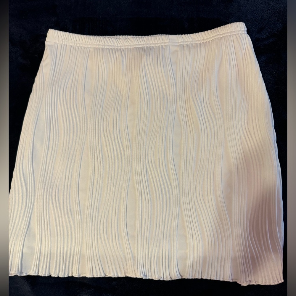 White mini skirt